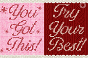 Heather knit - Stitch Font Bundle, a Script Font by Setara Langit CreativeStd (Thumbnail 2 of 14)