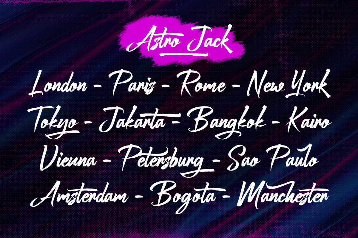 Astro Jack - Handwritten Font, a Script Font by FHFont (Photo 3 of 9)