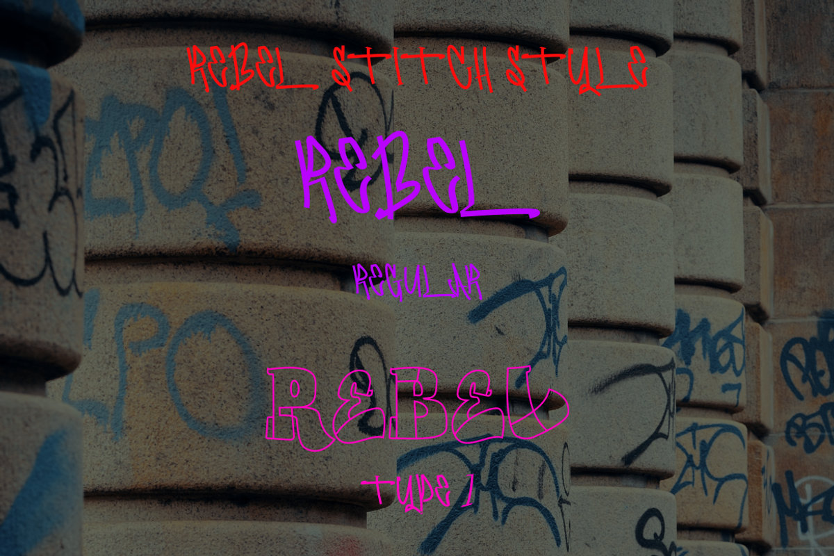 Rebel Stitch - Graffiti Font, a Font by PutraCetol Studio (Photo 10 of 11)