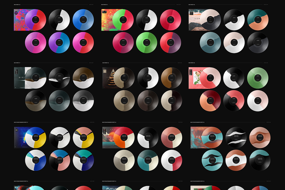 Vinyl Record Mockup Bundle, a Merchandise Mockup by creatsy5 (Photo 19 of 28)