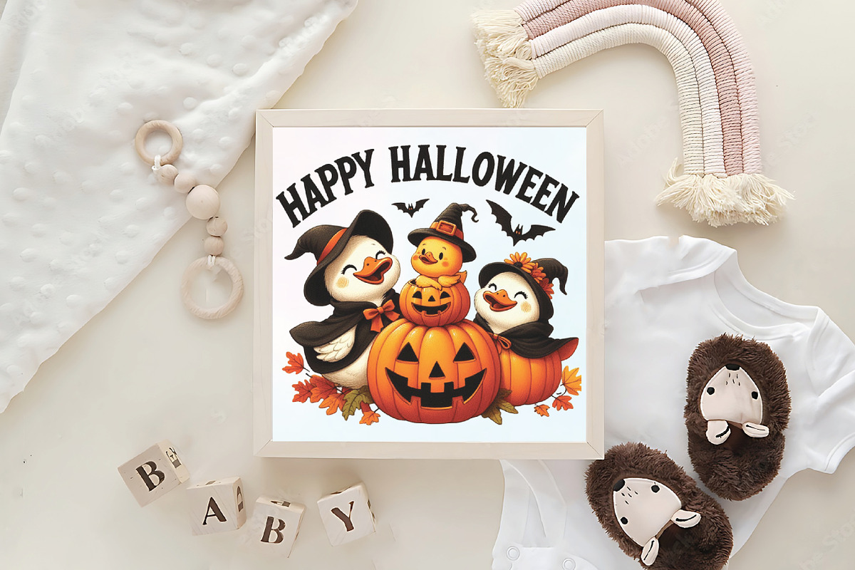Happy Halloween Boo Spooky Goose PNG, an Illustration by CraftArtStudio (Photo 4 of 4)