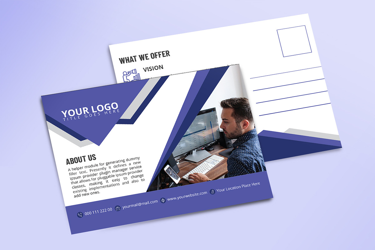 Business Postcard Design, a Card Template by Studio Retouch (Photo 1 of 4)