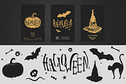 Templates flyers Halloween in gold, a Flyer Template by Fay_Francevna (Thumbnail 2 of 2)