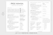Resume Template + Cover Letter WORD, a Resume Template by PAPPERMINT RESUME STUDIO (Thumbnail 1 of 4)