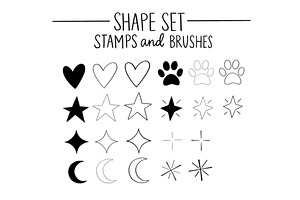 Procreate Stamp Shapes Set Vol.1