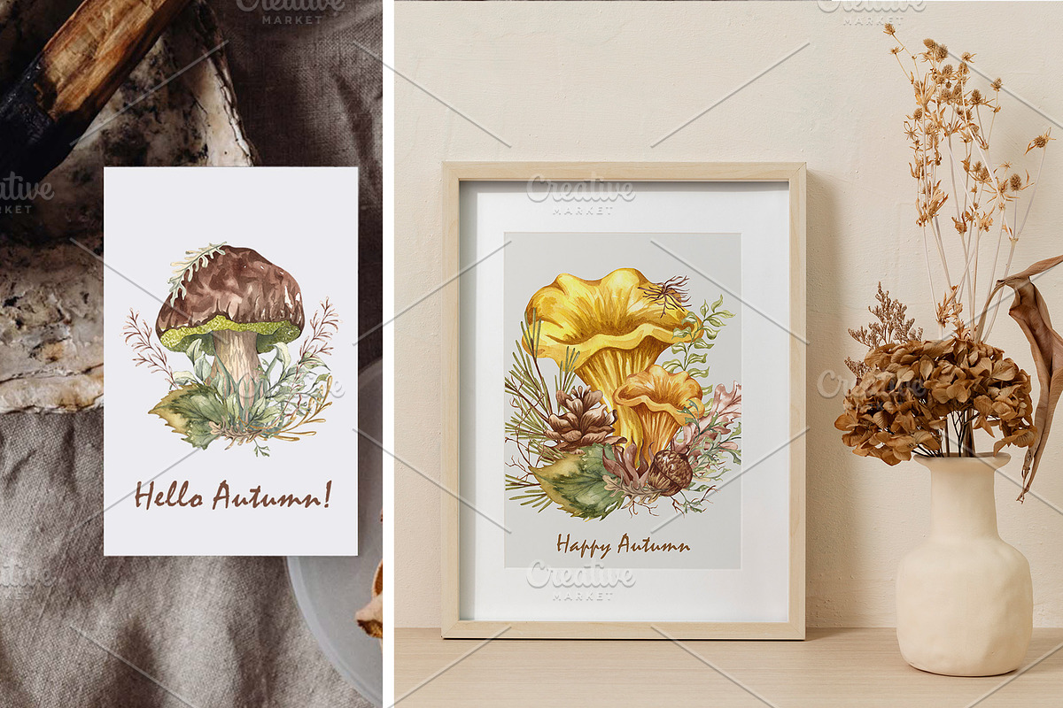 Watercolor Botanical Forest Set, an Animal Illustration by BarvArt (Photo 14 of 20)