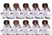 Moving Girls Clipart, a Transportation Illustration by GlamArtZhanna (Thumbnail 2 of 6)