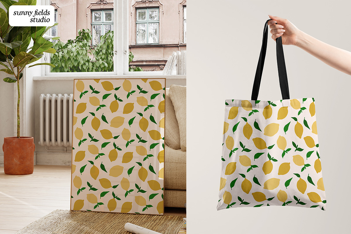Lemon Seamless Vector Pattern, a Pattern Graphic by Sunny Fields Studio (Photo 3 of 10)