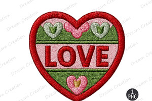 Faux Yarn Crochet Valentines Love, an Illustration by Dream Creation