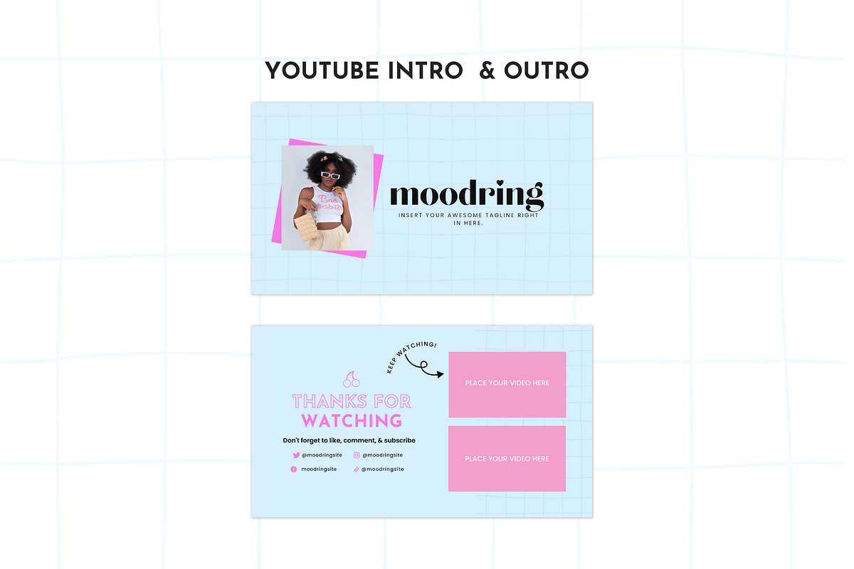 Bold YouTube Branding Kit for Canva, a Social Media Template by ltsdesigns (Photo 4 of 5)