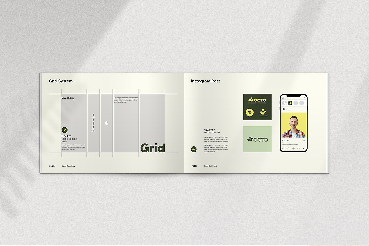 OCTO · Brand Guidelines | CANVA, a Brochure Template by KreateTribe (Photo 6 of 14)