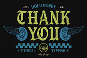 Hold Money Blackletter Typeface, a Blackletter Font by alit design (Thumbnail 14 of 15)