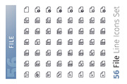 File Line Icons Set, an Outline Icon by Voysla's Shop (Thumbnail 2 of 4)