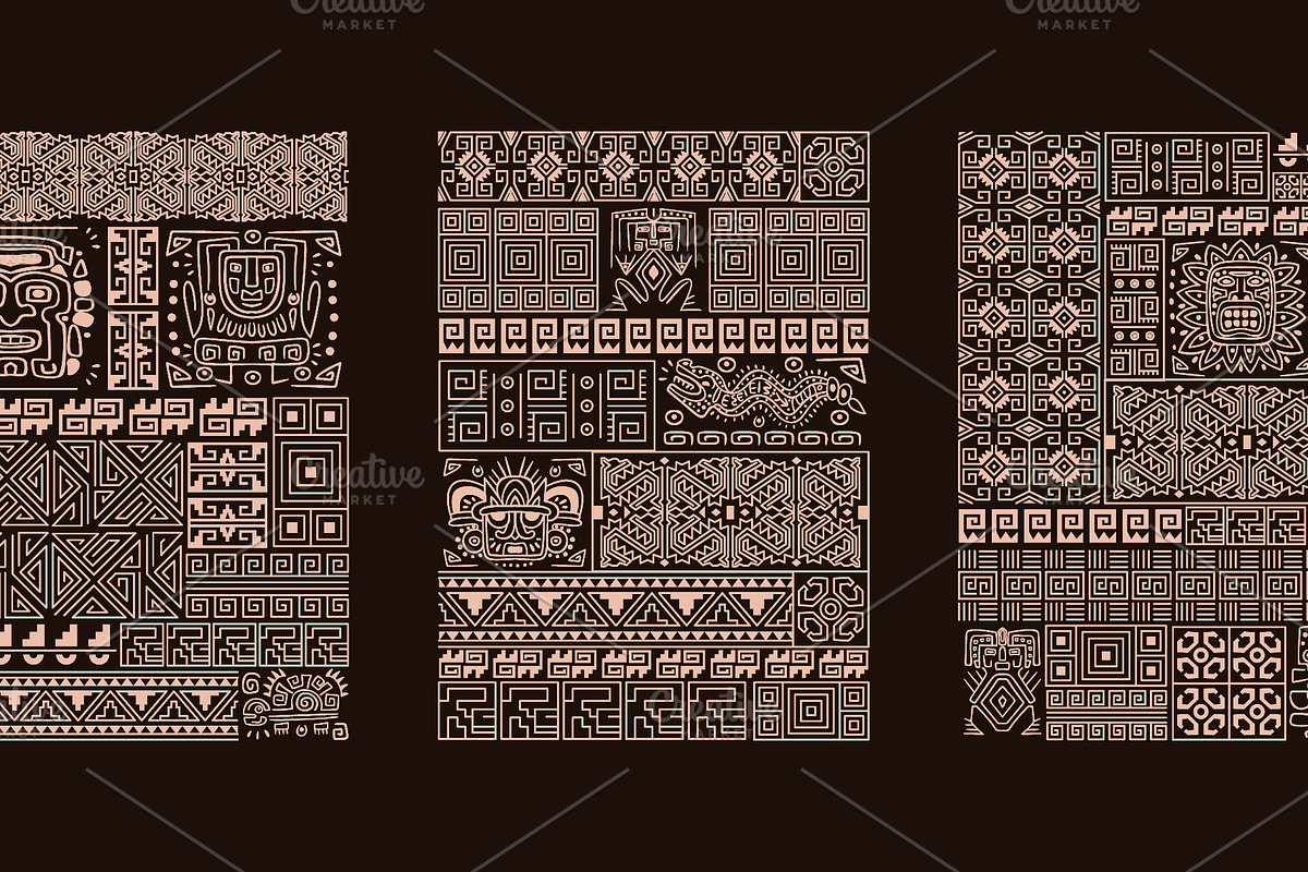 Maya ethnic posters. Aztec tribal, an Object Graphic by Stock-Smart-Start (Photo 2 of 3)