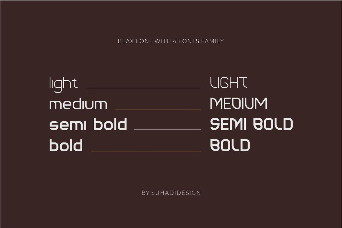 Blax - Sans Serif Alternate Font, a Sans Serif Font by suhadidesign (Photo 3 of 20)