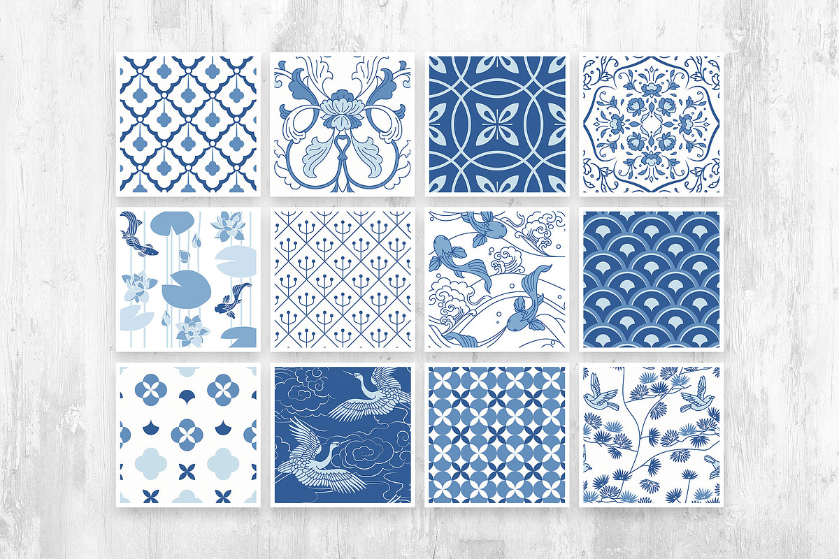 Chinese Ceramic Patterns, a Pattern Graphic by AsianElements (Photo 2 of 14)