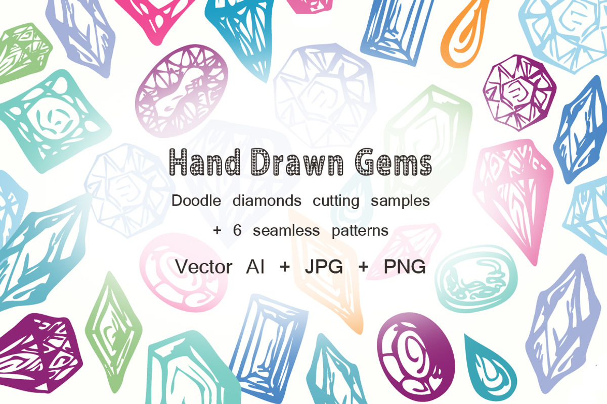 Gems Hand Drawn Vector Set, a Graphic by KsanasK.Art (Photo 1 of 2)