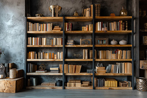 Bookshelves of diverse books, a Photo by Beautiful things