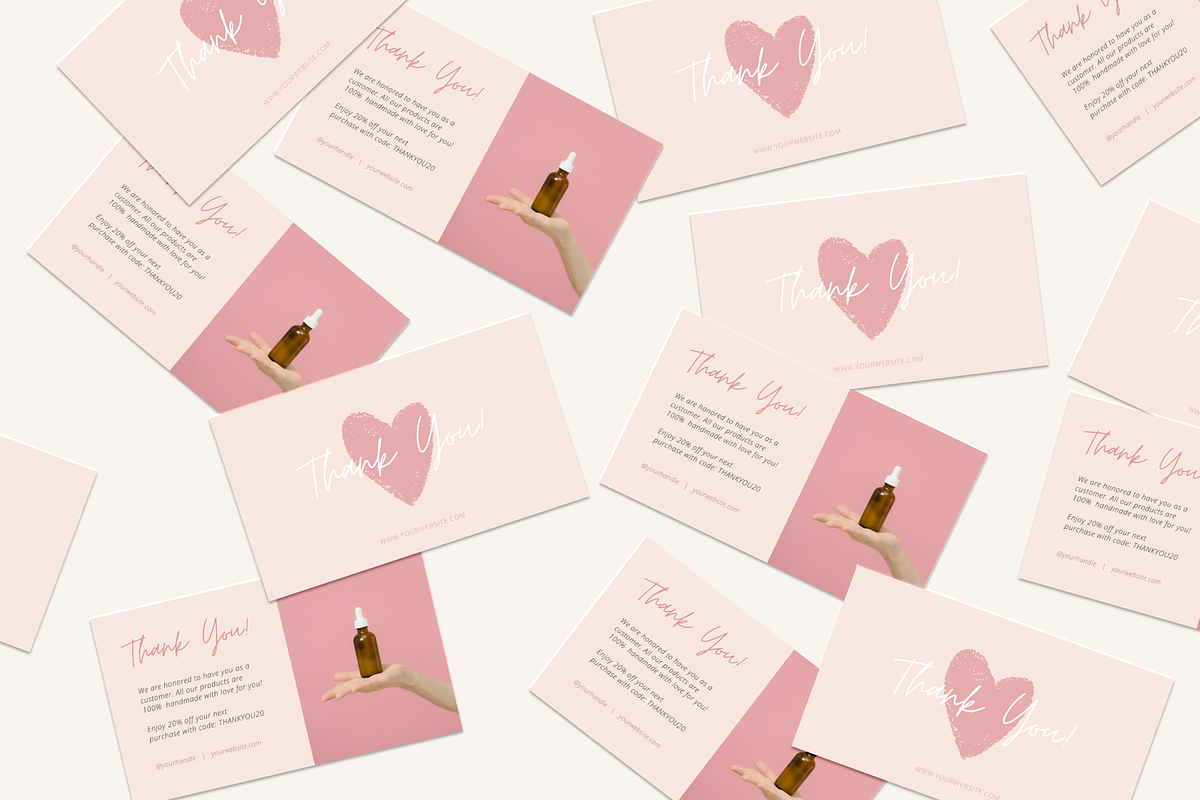 Pink Thank You Card Template (Canva), a Card Template by Gebers Marketing & Design (Photo 7 of 8)