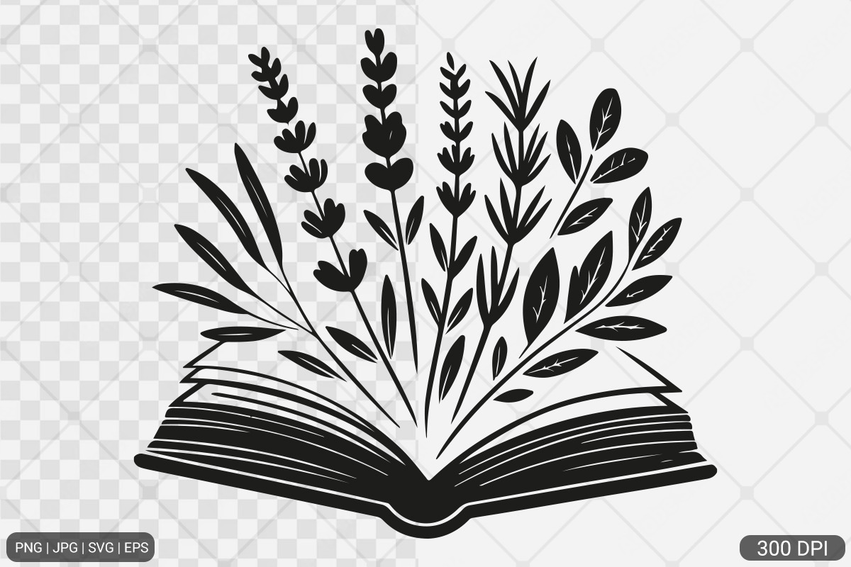 Floral Book SVG PNG Bundle Vol. 1, an Illustration by Actual Pixel (Photo 18 of 29)