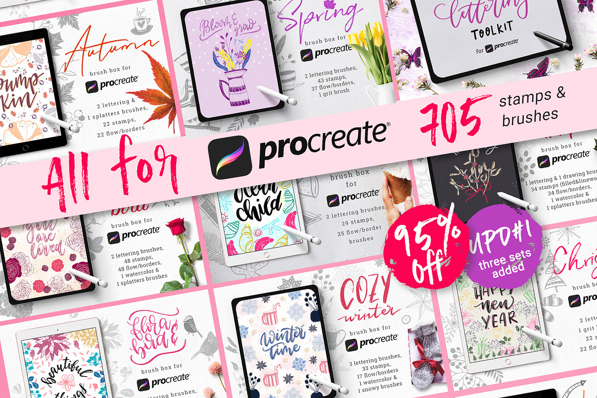All for Procreate - brush bundle, a Brush Add-On by Gray Cat Graphics (Photo 2 of 34)