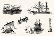 Nautical Engraving Illustrations, an Illustration by Graphic Goods (Thumbnail 4 of 10)