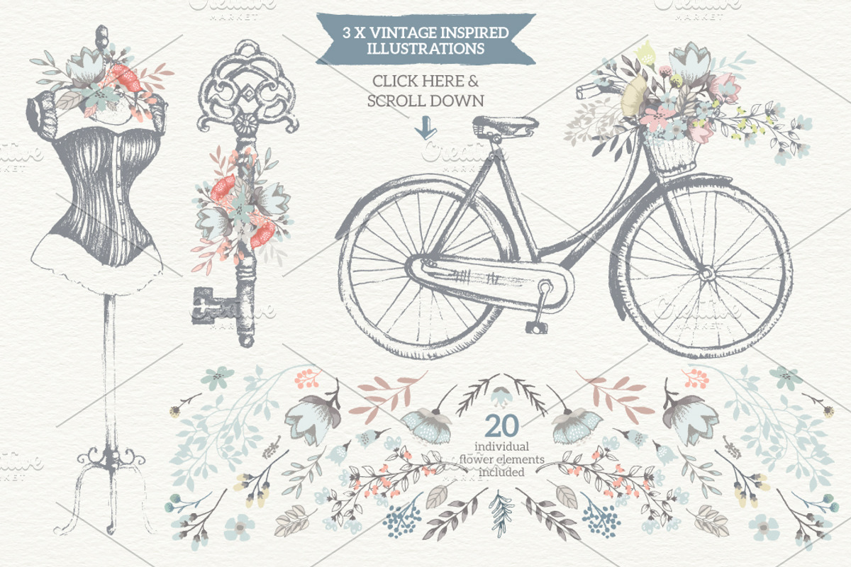 Really Rustic Vintage Wedding Kit, a Texture Illustration by Lisa Glanz (Photo 3 of 5)