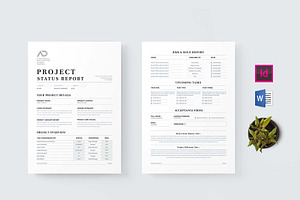 Project Status Report | Word & Indd, a Stationery Template by design_hut