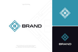 Deco Modern Home Building Logo, a Branding & Logo Template by Intenseartisan