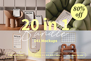 Artwork Mockups Bundle 20 in 1, a Household Mockup by Bonumo (Thumbnail 1 of 41)