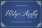 Hesty Aqaky - Modern Script Font, a Script Font by StringLabs (Thumbnail 1 of 12)