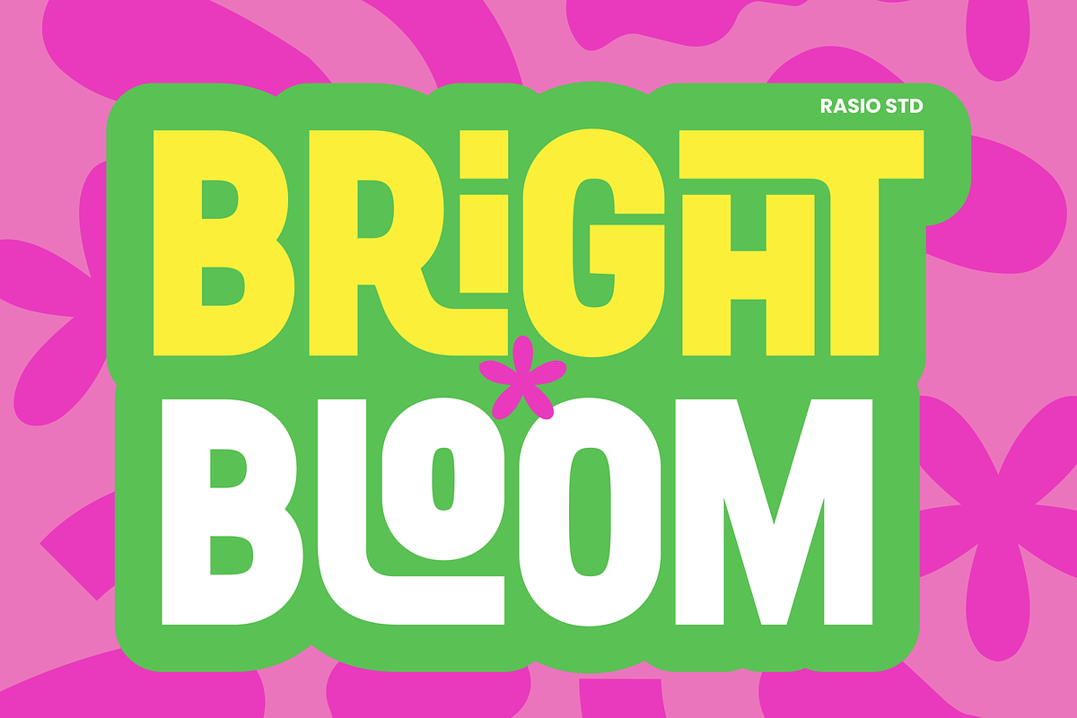 Bright Bloom Fun Display Font, a Sans Serif Font by Rasio Studio (Photo 1 of 9)
