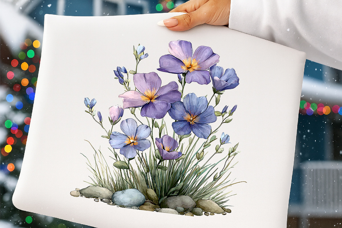 Wildflowers Watercolor Botanical Flo, an Illustration by Digital Artistic99 (Photo 5 of 11)