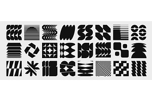 Brutalist y2k shape collection, an Object Illustration by art PVP - market