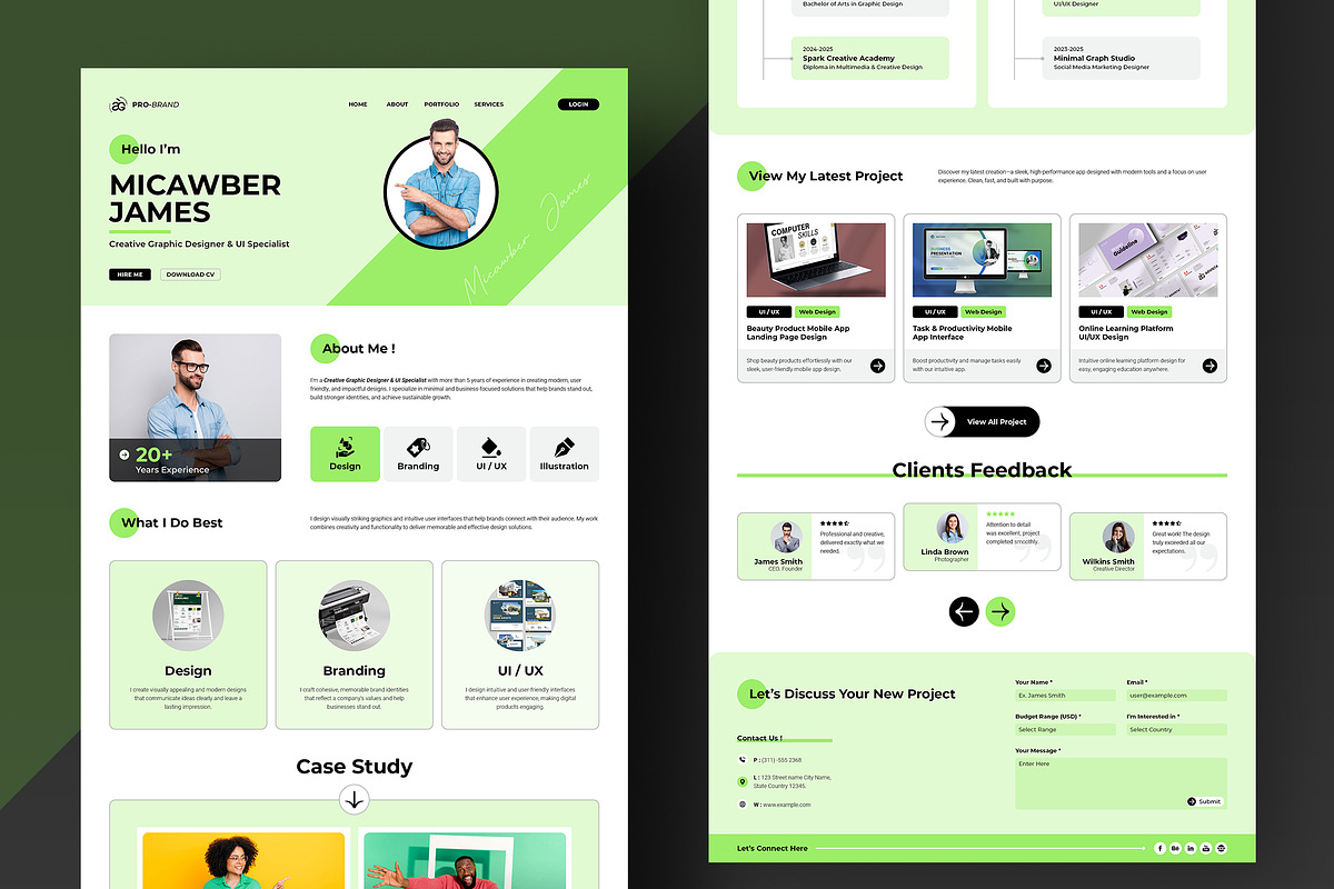Personal Portfolio Website Layout preview 4