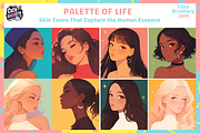Procreate Skin Tone Swatches Palette, a Brush Add-On by Cozy Brushery (Thumbnail 4 of 5)
