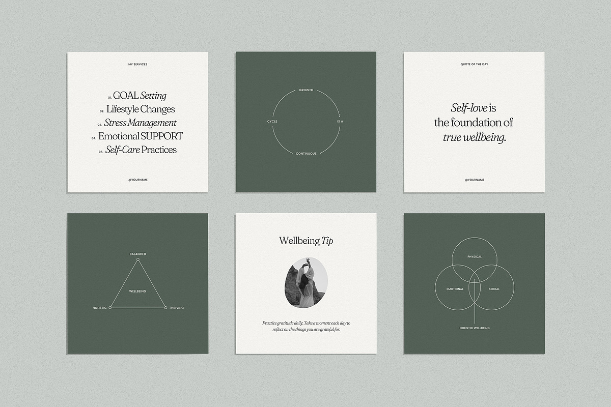 Wellbeing Coach Template - Canva, a Social Media Template by Willoe Studio (Photo 5 of 10)