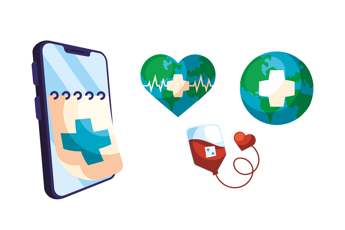Red Cross Day Icons Set preview 2