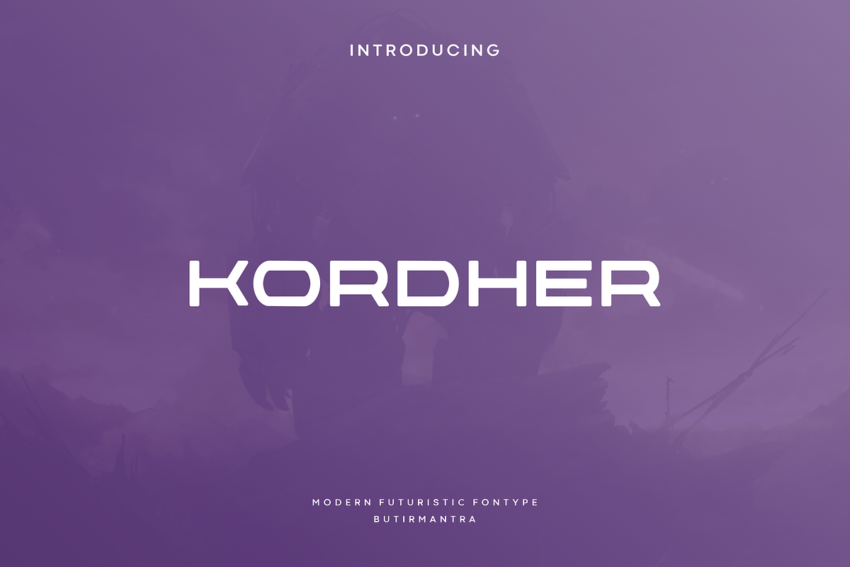 Kordher - Modern Futuristic Typeface, a Sans Serif Font by Letterna (Photo 1 of 4)