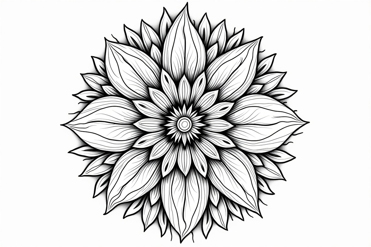 Intricate Mandala Coloring Set, an Illustration by hafijul (Photo 10 of 11)