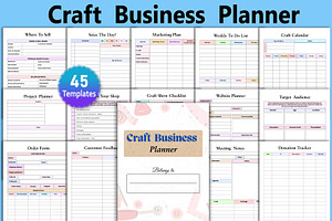 Craft Business Planner, a Stationery Template by Designmela01