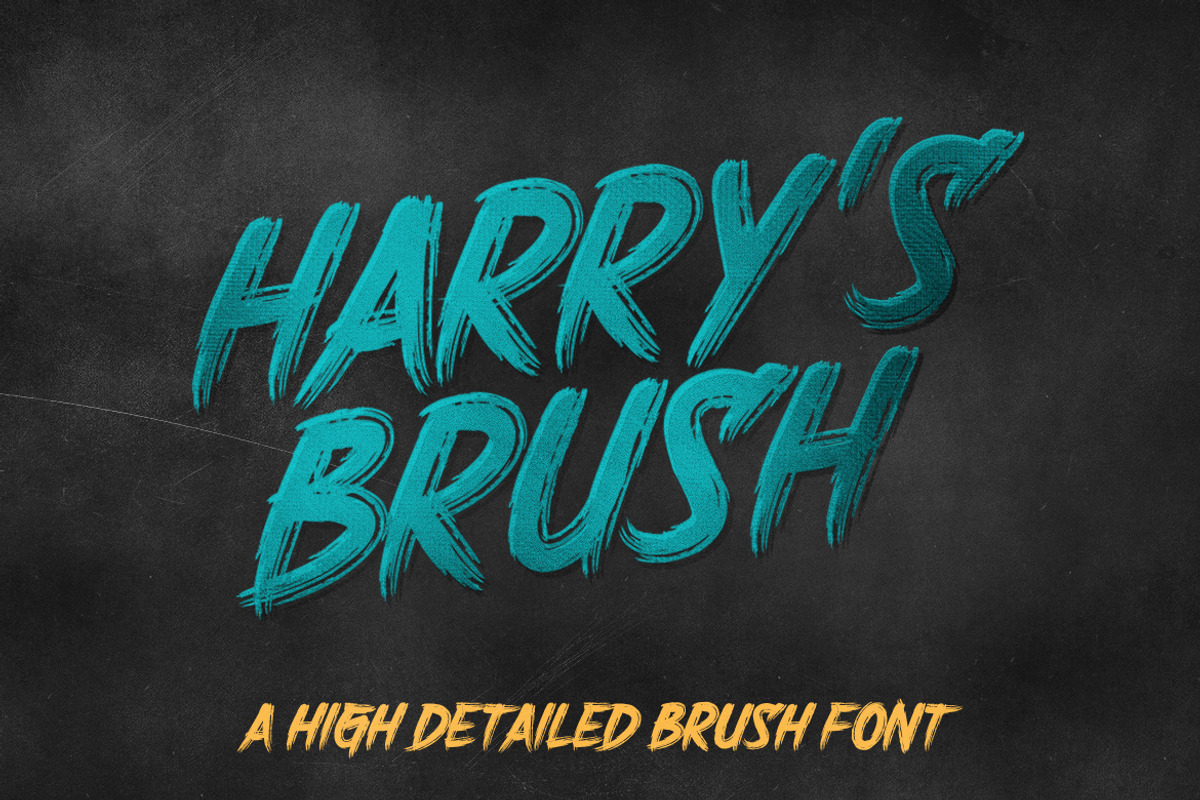 Harry's Brush - Brush Textured Font