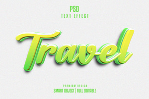 Travel 3d Text Effect Style