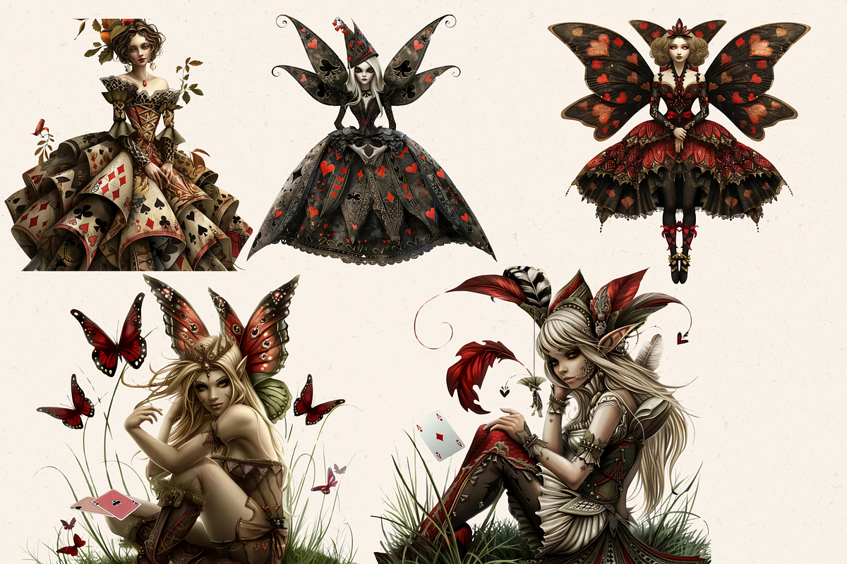 HAZARDOUS CARDS FAIRY CLIPART PACK, a Person Illustration by Daring Digies (Photo 5 of 10)