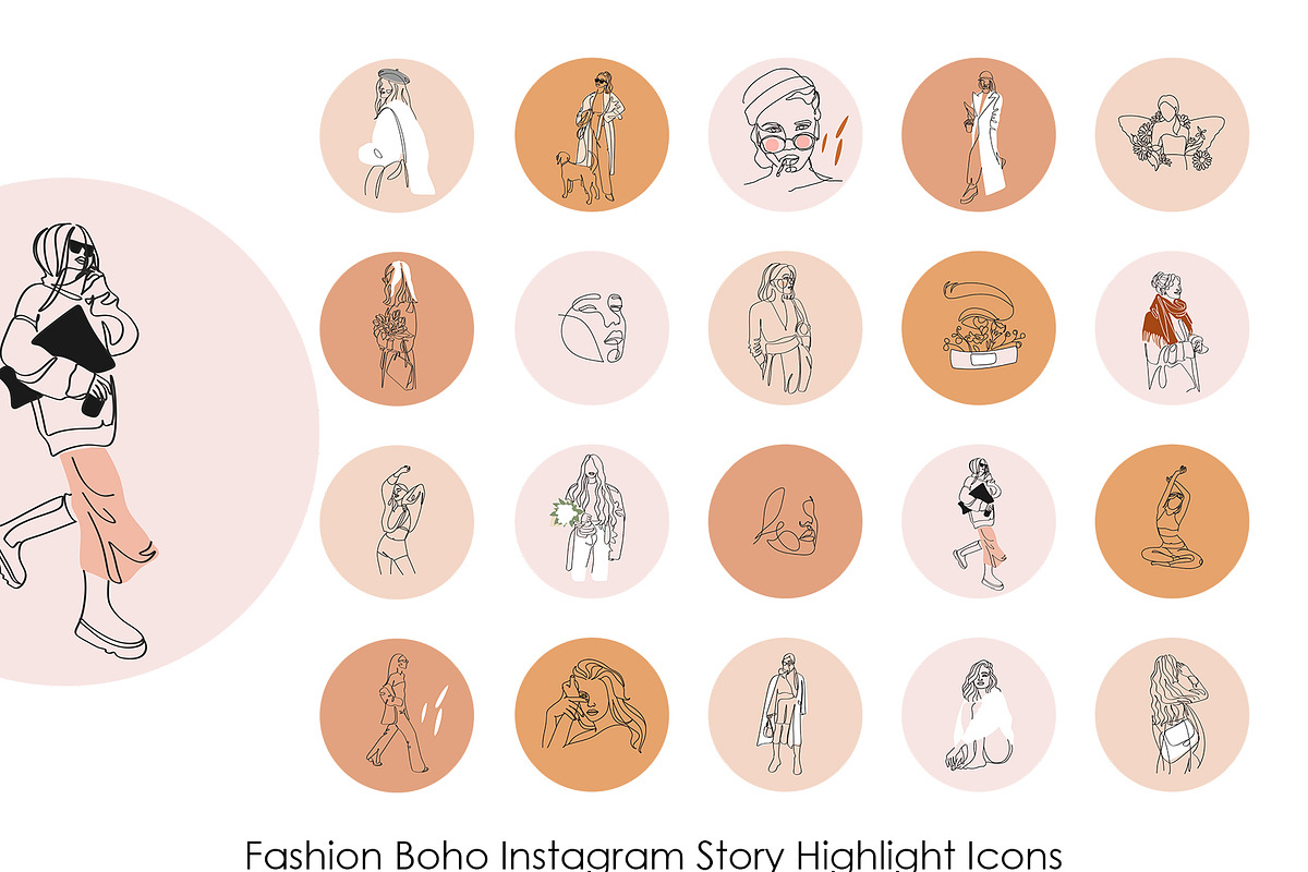Boho Instagram Story Highlight Icons, a Social Media Template by velychko.ua (Photo 9 of 11)