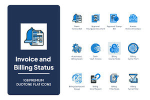 Invoice and Billing Status Icons, a Duotone Icon by LeArt