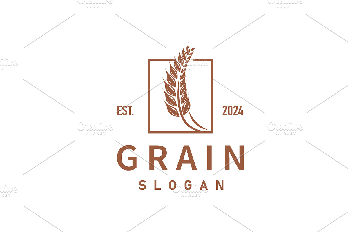 Organic Rice Wheat Logo Agriculture, a Branding & Logo Template by Maylianaw28