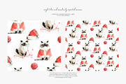 Christmas cats seamless pattern set, a Pattern Graphic by Patishop Art (Thumbnail 6 of 9)