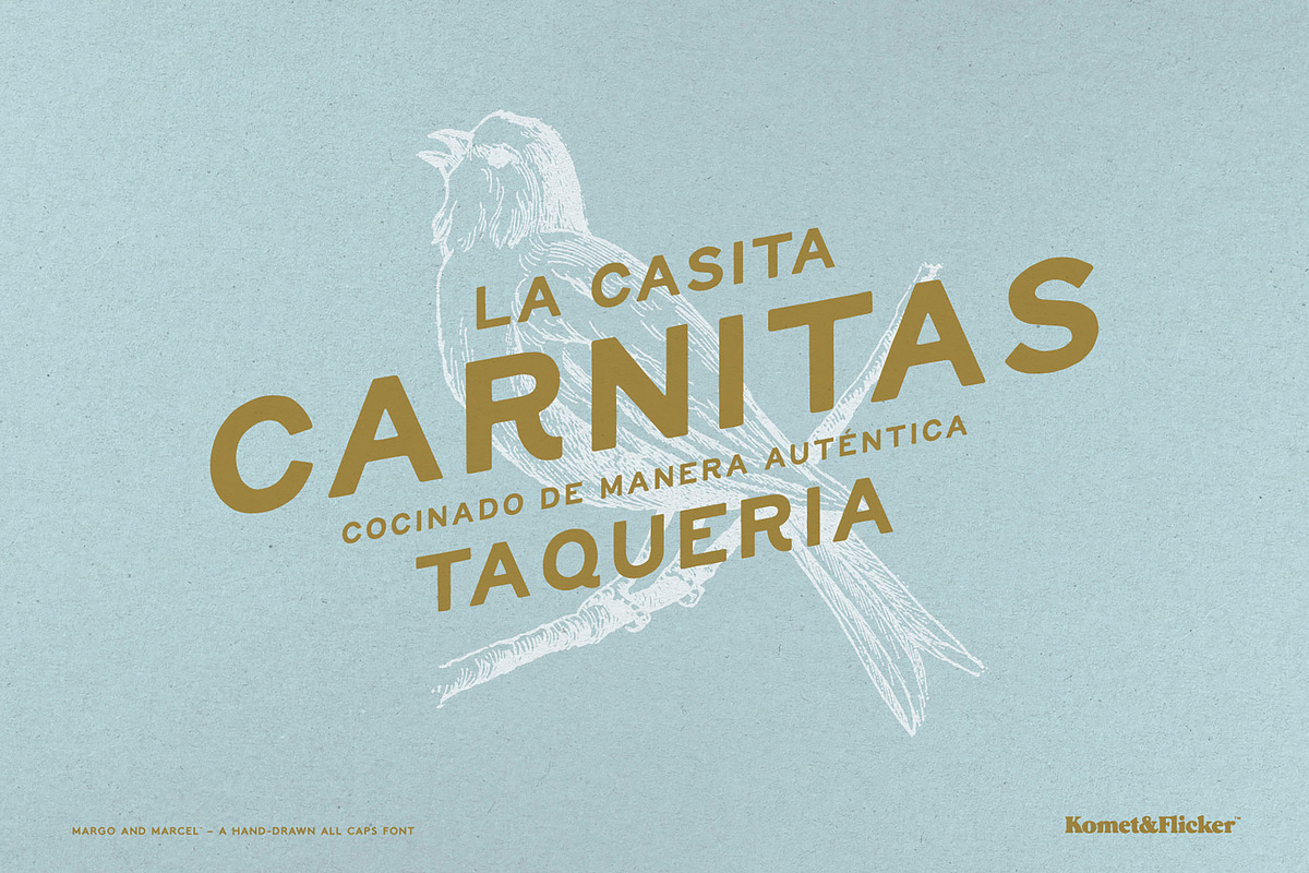 Margo and Marcel - A Hand-Drawn Font, a Sans Serif Font by Komet & Flicker (Photo 12 of 13)