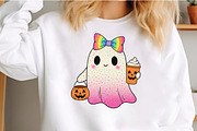Rainbow Bow Ghost PNG, an Illustration by Craft Nest (Thumbnail 2 of 6)